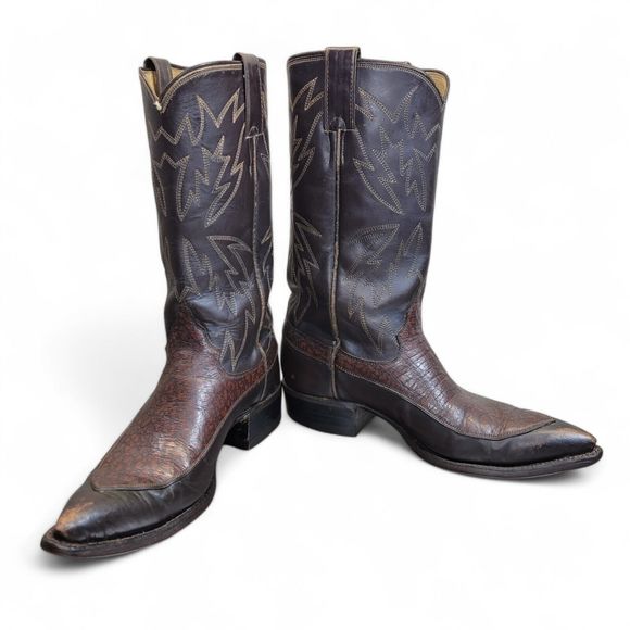 Justin‎ Vintage Exotic Caribou Cowboy Boots Women\'s Size 7D main image 7